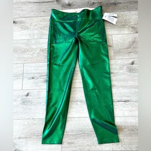Heroine Sports women’s green glitter leggings